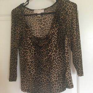 Michael Kors animal print blouse. Size XS.